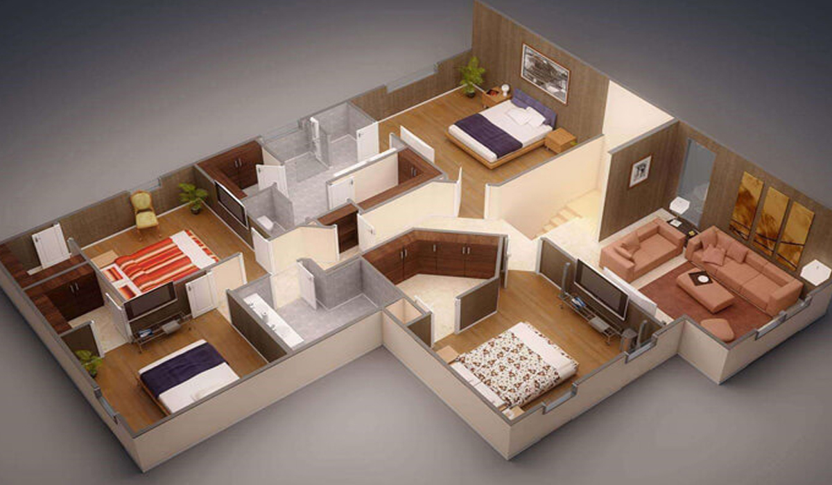 A Building Project Effect from Accurate Floor Plan Drafting